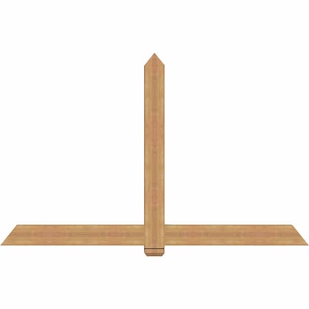 Ekena Millwork Eugene Smooth Timber Gable Bracket, Western Red Cedar, 84"W x 53"H x 3 1/2"D x 5 1/2"F, 15/12 Pitch GBW084X53X0406EUG00SWR